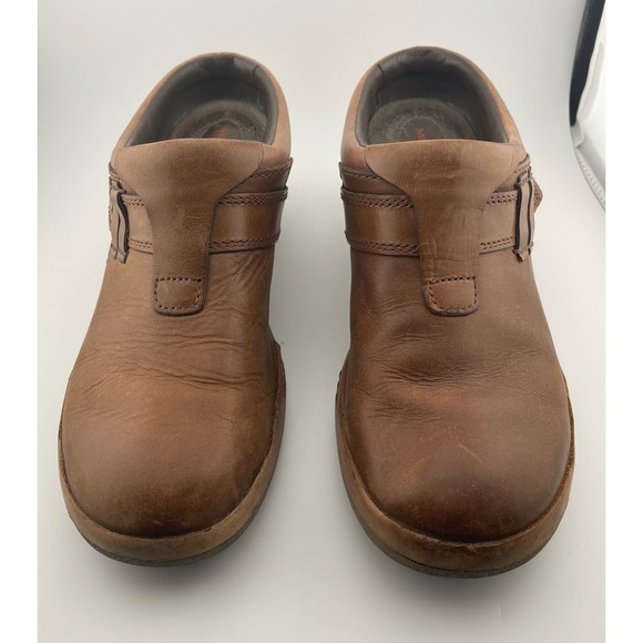 Merrell Dassie Stitch Brown Leather Comfort Clogs Slip On Women's 9 EU40 - Picture 4 of 16